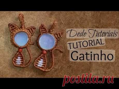 Dede Tutoriais ॐ Como fazer Gatinho em macramê #34