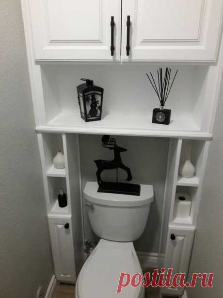 Хранение вещей в маленьком туалете: 10 гениальных решений | Твой стильный дом | Яндекс Дзен