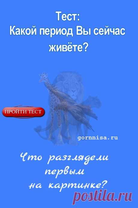 Тест: Какой период Вы сейчас живёте? Что первым увидели на картинке? | | ГОРНИЦА