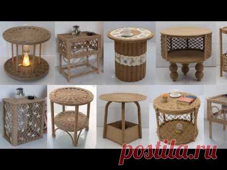 10 уникальных идей приставных столиков из отходов | Мебель Джут Крафт