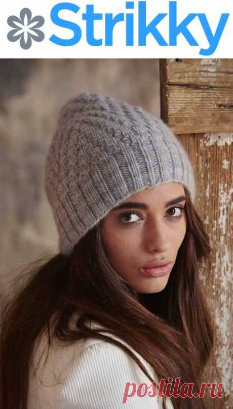 Стильная шапочка от Ashley Rao (Vogue Knitting, Fall 2014) вязаная спицами | Strikky.ru