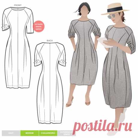 Gertrude Designer Dress Sewing Pattern Multi-Size – Semi-formal Patterns – Style Arc