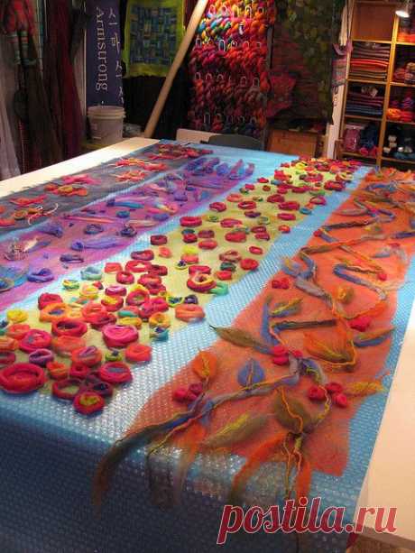 Scarf Class by studiofelter, via Flickr | Needle Felting