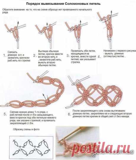 соломоновы петли крючком схемы - Поиск в Google