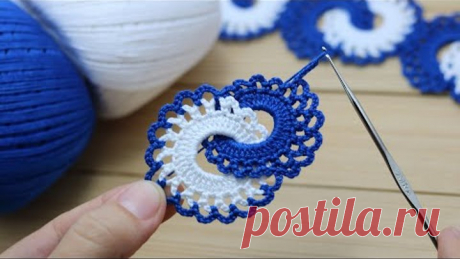 Супер простой и красивый УЗОР вязание крючком МК How to Crochet for Beginners Motif Step by step