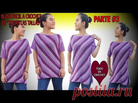 NUEVO CROCHET 😱 BLUSA PARA MUJER A CROCHET FACIL PARTE #3