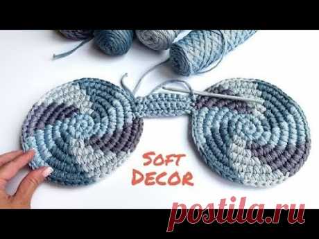 Эта сумочка понравится всем! Круглая сумка крючком | Soft Decor