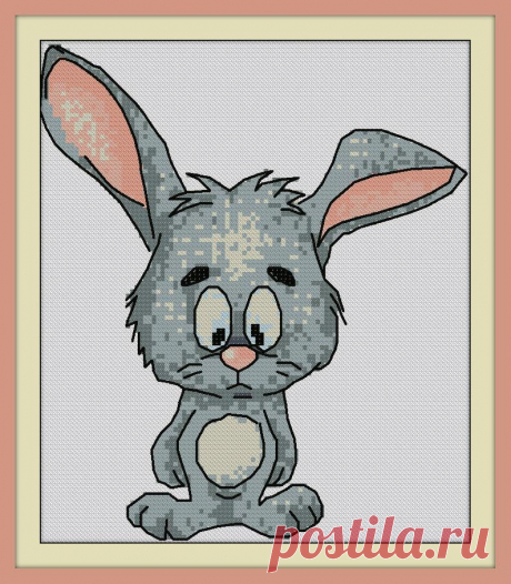 Bunny Cross Stitch Pattern Download Cross Stitch Scheme Hand | Etsy