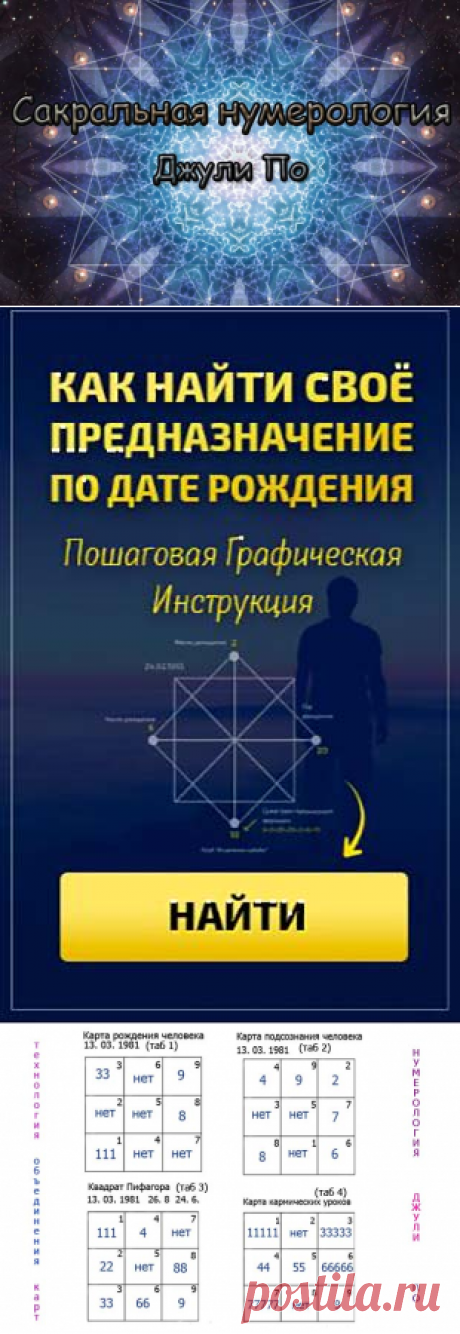 Сакральная нумерология Джули По | Таро Нумерология |