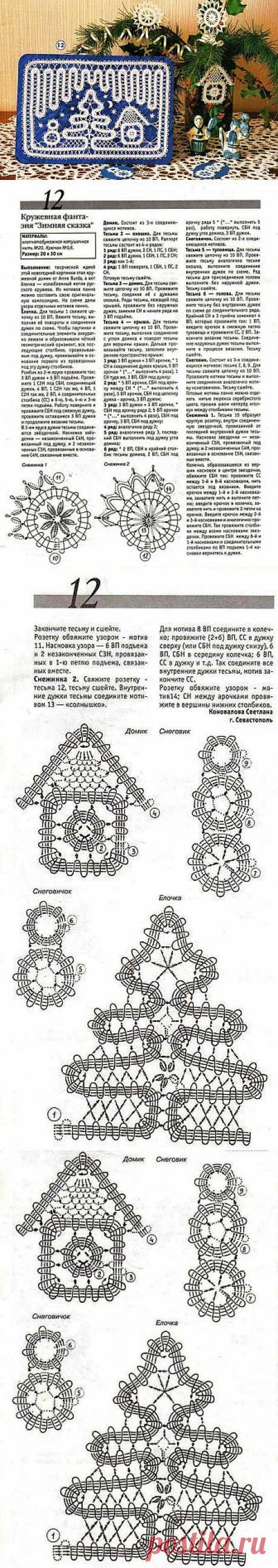 КРУЖЕВНАЯ ФАНТАЗИЯ &quot;ЗИМНЯЯ СКАЗКА&quot;.