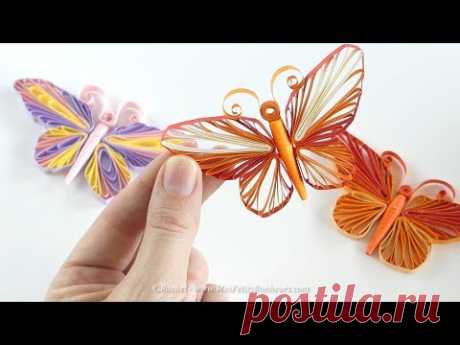 Papillon en QUILLING - Tuto avec Gabarit à imprimer