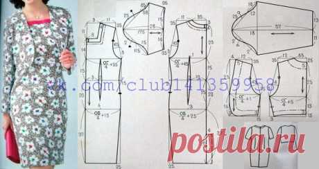 Платье-футляр с короткими рукавами, квадратным вырезом горловины и шлицей. Укороченный жакет.
#простыевыкройки #простыевещи #шитье #платьефутляр #жакет #выкройка