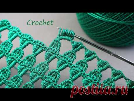 Очаровательный и простой УЗОР КРЮЧКОМ вязание для начинающих   SUPER EASY Beautiful  Pattern Crochet