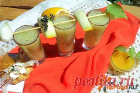 Освежающий коктейль из дыни и яблока пошаговый рецепт с фото