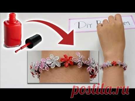 How to make a nail polish flower | Diy bracelet | Diy BigBoom