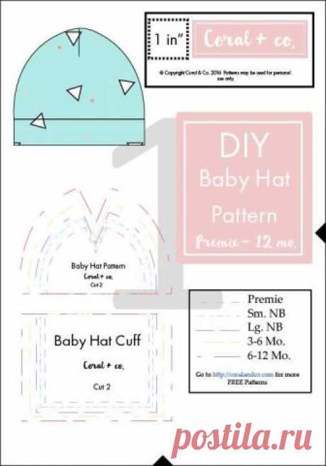 DIY Baby Hat Шитье и учебник - Вязание Baby Hat