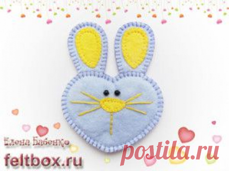 Валентинка-Зайка из вискозных салфеток своими руками. Выкройка | Felt Box