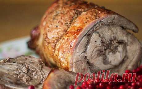 Мясной рулет из свиной шеи, приготовленный в духовке | Домашние премудрости | Пульс Mail.ru