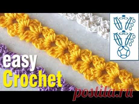 Crochet: How to Crochet a Simple Cord. Free puff stitch cord pattern tutorial.