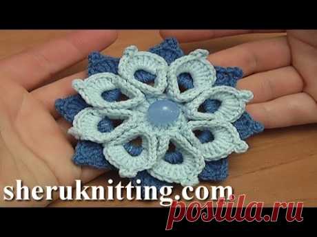 Crochet Double Layers Flower Tutorial 108
