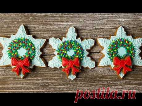 CHRISTMAS COOKIES! Snowflake Cookie Wreaths