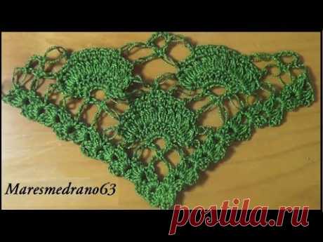 Chal verde a crochet