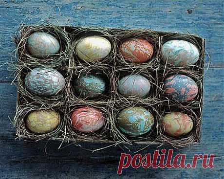 Мраморные пасхальные яйца. / Интересные идеи декора / PassionForum - мастер-классы по рукоделию