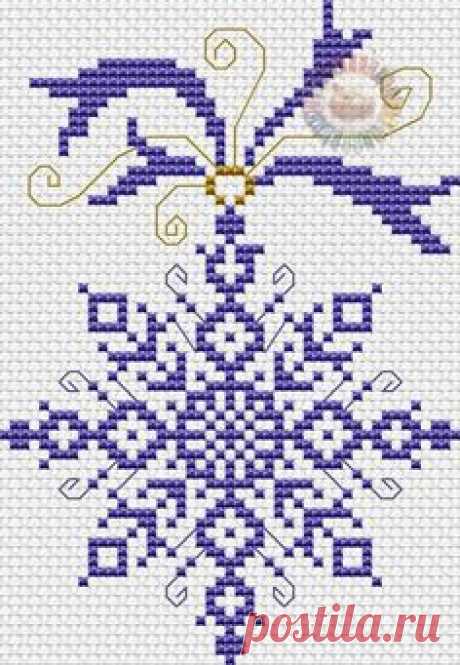 Christmas snowflake cross stitch.
