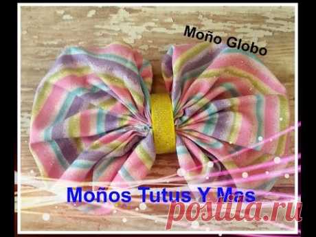 Como Hacer Moño Globo en Tela Paso a Paso FABRIC HAIR BOW Tutorial DIY PAP