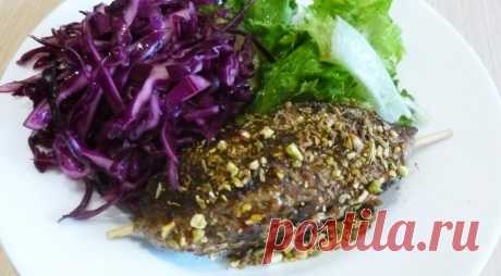 Кюфта-кебаб с маринованной капустой, пошаговый рецепт с фото