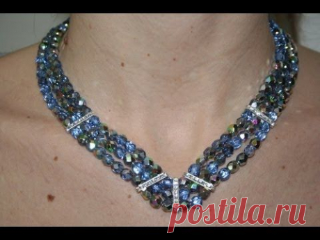 Tutorial Collana Mezzi Cristalli e Barre Strass Swarovski - Millelucistones.com