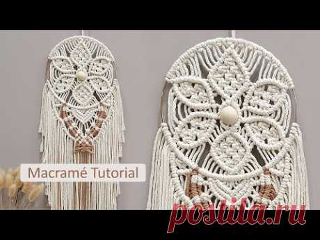 DIY Tutorial l How To Make Macramé Flower Pattern Wall Hanging Décor?