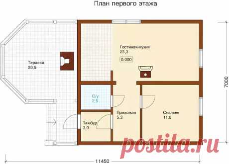 проект одноэтажного дачного дома с одной комнатой,кухней и санузлом бесплатно: 10 тыс изображений найдено в Яндекс.Картинках