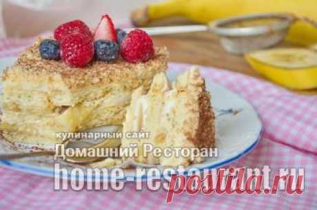 Торт из печенья без выпечки со сгущенкой - Домашний Ресторан