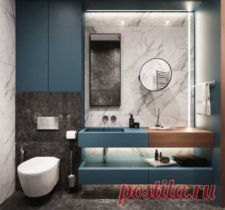 Ванная комната 7 м.кв в Москве от студии DHOME
