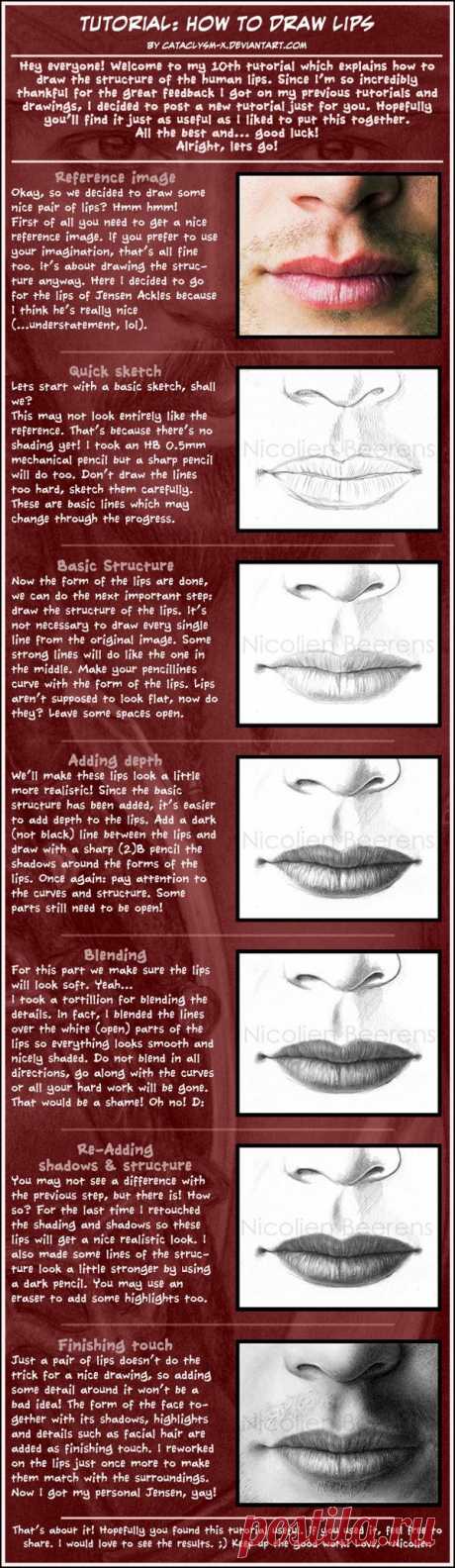 Tutorials: How to draw lips by Cataclysm-X on DeviantArt