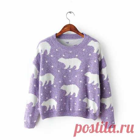 фиолетовый свитер женщин