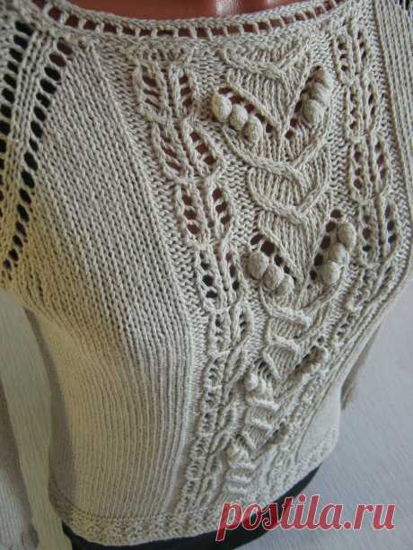 Knitting Stories by Venera: Схемки!!!  Пуловер &quot;Колоски&quot;
