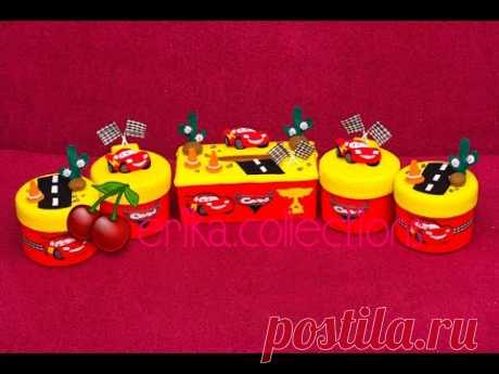 Membuat Toples  Flanel Felt [cars lightning mcqueen]-Erika Flanel Felt Craft