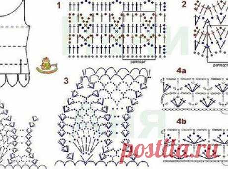 ларец схем только крючком. Добавлены 2 фотографии в альбом кофты топы №3