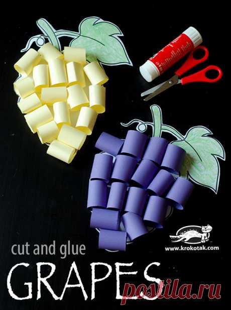 Grapes – cut and glue | krokotak