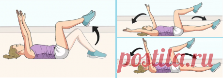 Техника выполнения упражнения "Перевернувшийся жук" для подтянутого живота без давления на поясницу | Liberdini | Яндекс Дзен