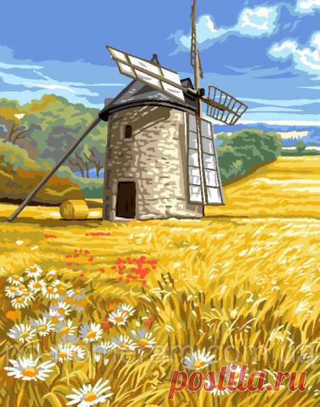 Раскраска для взрослых Ветряная мельница (BK-GX6698) 40 х 50 см (Без коробки) купить Киев на Po-Nomeram