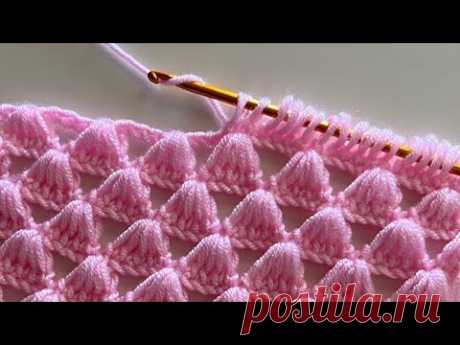 Çok Kolay 💯 Çok Güzel Tunus işi Örgü Modeli Yapımı / Super Easy Knitting Tunusian Baby Blanket