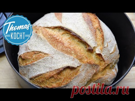 Brot backen ohne kneten / ganz einfach / no knead bread