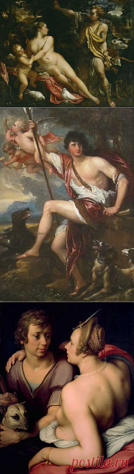 Афродитa и Адонис на полотнах знаменитых художников | Искусство