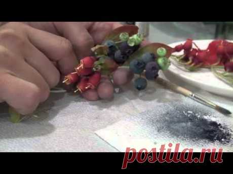 Сахарные ягоды и цветы (голубика, ежевика, малина. Sugar blueberries, blackberries, raspberries)