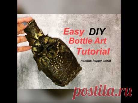 Bottle Decorating ideas | Bottle Art | Bottle Craft | Bottle decoration | Glass bottle art ideas