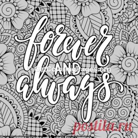 Love &amp;#8211; Forever and Always Coloring Pages &amp;#8211; GetColoringPages.org