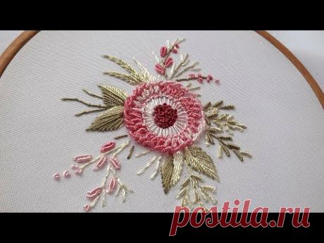 Dimensional Embroidery Flower Rococo stitch - New design for a flower